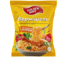 Вермішель швидкого приготування зі смаком курки негостра