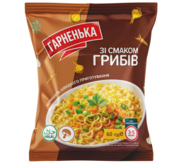 Вермішель швидкого приготування зі смаком грибів 