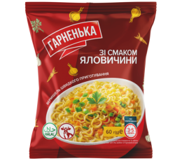 Вермішель швидкого приготування зі смаком яловичини