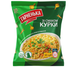  Вермішель швидкого приготування зі смаком курки, негостра