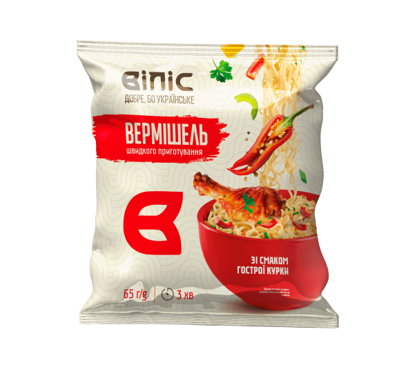 Instant noodles with spicy chicken flavor 