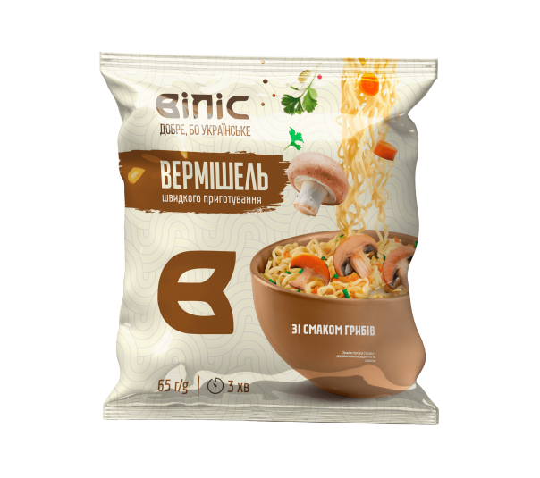 Instant mushrooms-flavored noodles