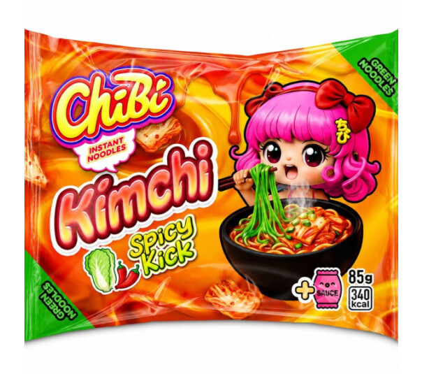 Зелена локшина зі смаком Kimchi з соусом